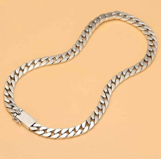 100% sterling silver necklace 7mm 22 inches long