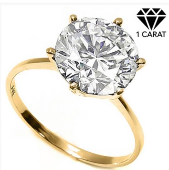 1.06 CT DIAMOND SOLITAIRE 14KT SOLID GOLD ENGAGEMENT RING