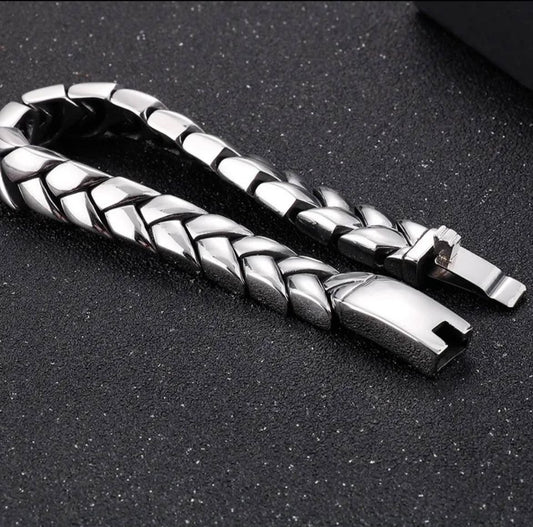 11mm Cast Polished Small Chain Bracelet Men Stainless Steel 316L Trendy Jewelry